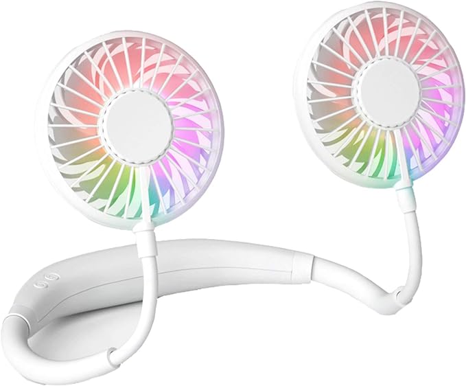 Neck Fan, Hands Free Personal Fan 2600mAh, Hang Around Neck Fans, Wearable Small Fan for Outdoor Working Battery Powered Over 12 Hours Constant Cool