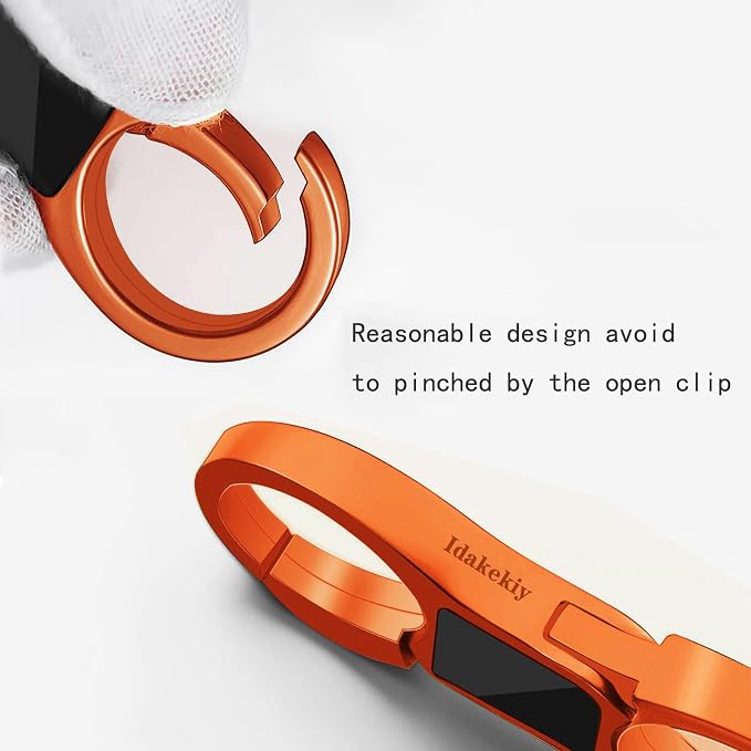 Idakekiy Key Chain Quick Release Spring with 4 Key Rings Heavy Duty Car Keychain Organizer for Men and Women