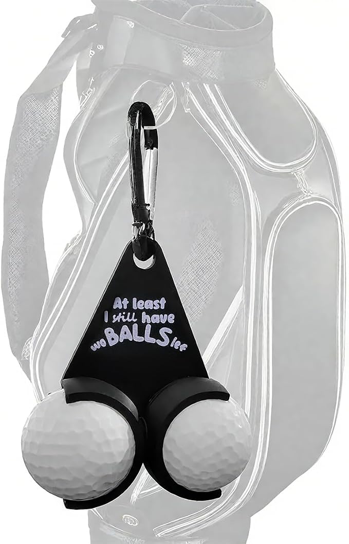 2Pcs Portable Golf Ball Holder Funny Gifts, Easy Attachment to Bag or Cart, Golf Accessories for Men & Women