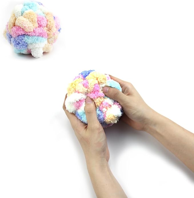 Sensory Ball for Anxiety Relief and Alzheimer's Dementia - Squeezeable Fidget Ball for Alzheimer's Dementia, Autism, ADHD, Bouncy Ball for Skin Pickers and Special Needs (Colorful)