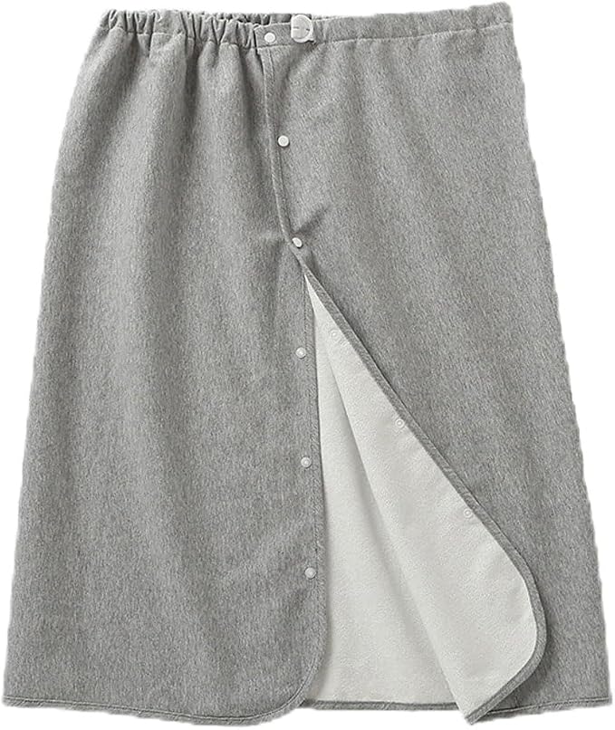 Yodilala Unisex Full Open Adult Diaper Skirt, Waterproof, Adjustable, Reusable Incontinence for Adults, Elderly, Children(Grey,M)