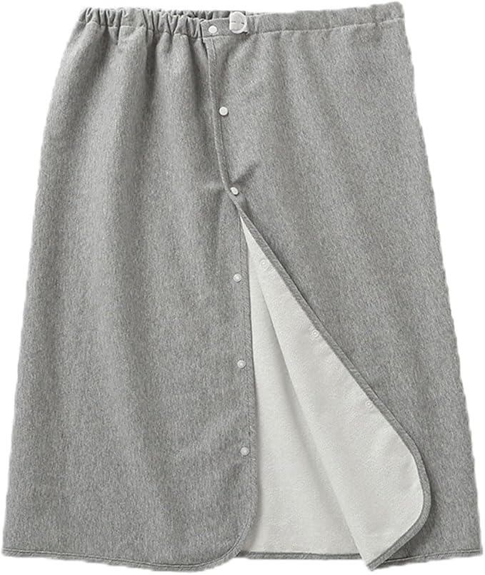 Yodilala Unisex Full Open Adult Diaper Skirt, Waterproof, Adjustable, Reusable Incontinence for Adults, Elderly, Children(Grey,L)