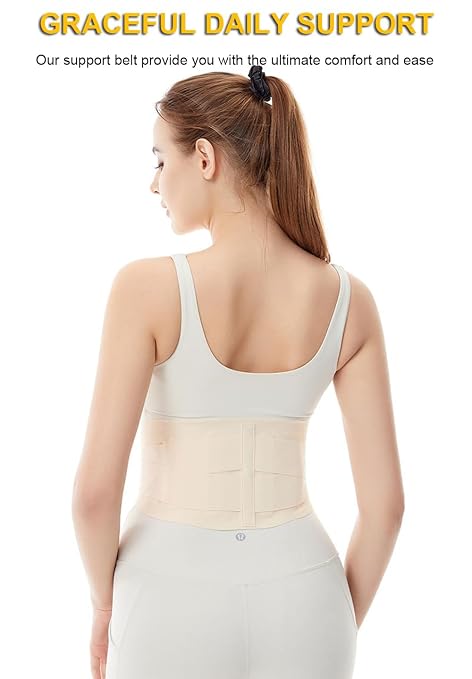 Super Thin Back Brace for Lower Back Pain Women Men, Lumbar Support Waist Support Brace for Women Lower Back Pain Relief Products, Hip Belt Waist Belt Sciatic Nerve Brace for Women Men (Black, Large)