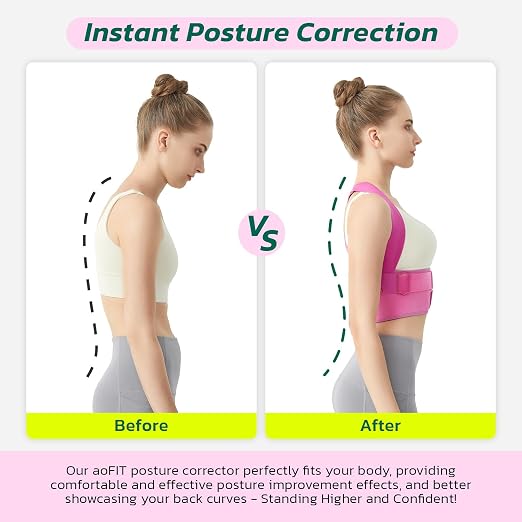 Posture Corrector for Women, for Rounded Shoulders and Hunchback L | Lightweight and Breathable Back Brace for Pain Relief, Compact & Portable with Fashionable Design, Invisible Under Clothes