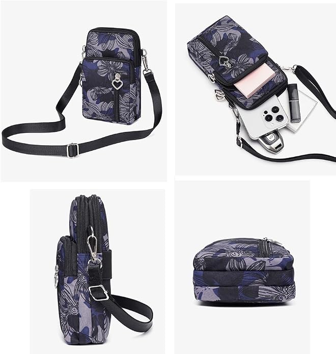 Small Crossbody Bag for Women - Mini Phone Purses with Crossbody Strap and Wallet - Nylon Arm Bag