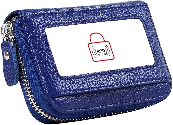 Women's RFID Blocking 12 Slots Credit Card Holder Leather Accordion Wallet