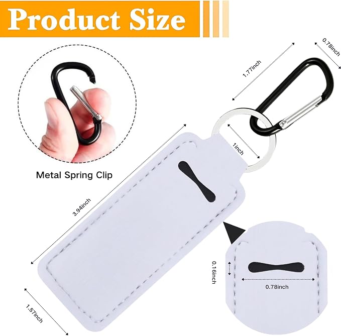 Chapstick Holder Key Chain Lipstick Holder Lip Balm Holder Keychain | Stocking Stuffers Gift, Compatible with Chapstick, Lip Balm and Lipstick, Bag Charm Accessories, Gifts for Women Friend