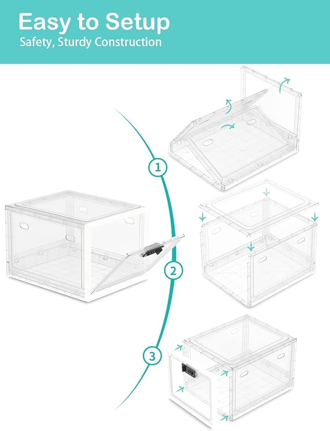 Medicine Lock Box for Safe Medication, 10L Lockable Storage Box for Fridge/Snacks Food, Phone Lock Boxes with Combination Code for Home/Dorms/Office Storage (1, Translucent White)
