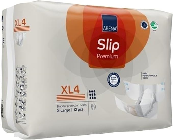 Abena Slip Premium XL4 Adult Incontinence Brief XL Heavy Absorbency 1000021294 (Extra Large, 24, Count)