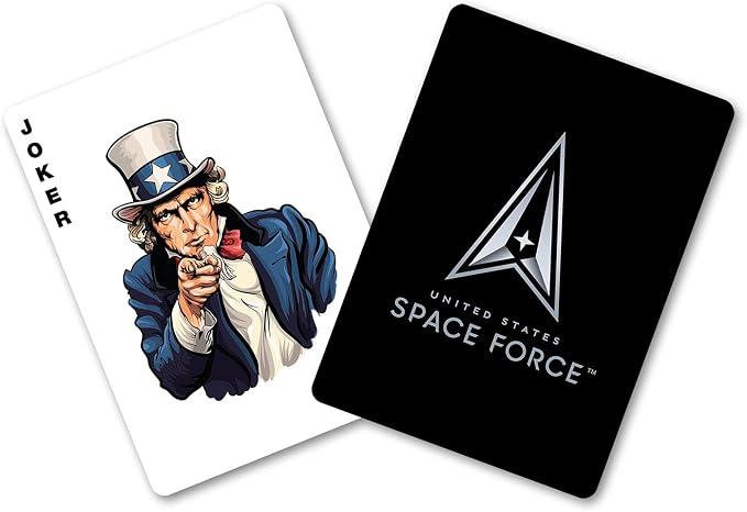 Military Gift Shop Premium United States Space Force Playing Cards - Stellar Quality USSF Deck of Cards - Space Force Gifts | Space Force Playing Cards