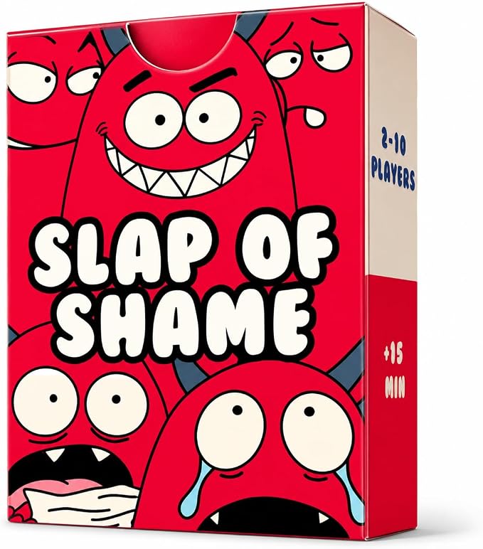 Slap of Shame – Fast Slap Card Game for Adults | Dares & Group Challenges | Funny Party Game for Game Night, Bachelorette & Friends Groups | 2-10 Players