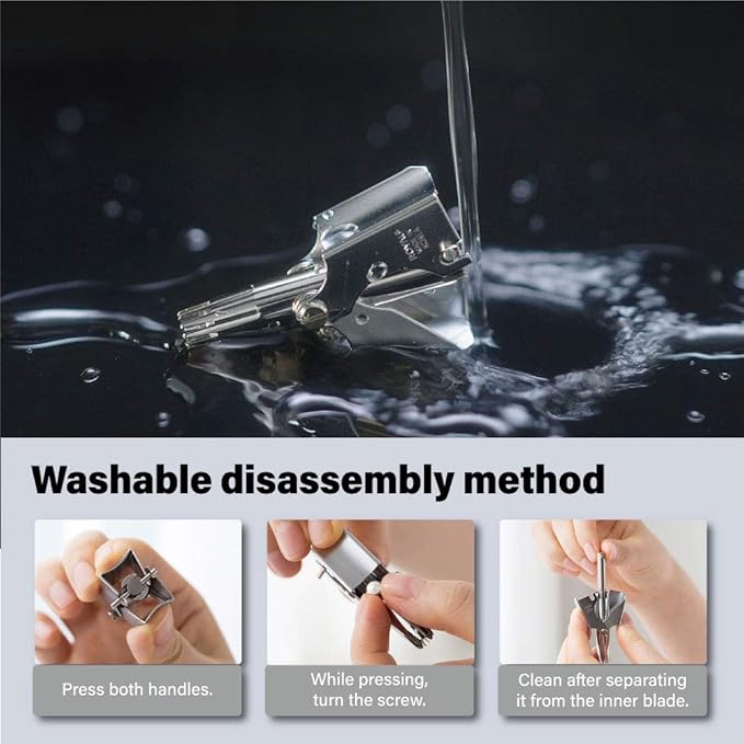 ROYAL [Made in Korea] Nose Hair Trimmer for Men Birdie, Manual, Battery-Free, Water-Resistance, Painless with Twelve Dual-Edged Blades, Patented Mechanism ET-4