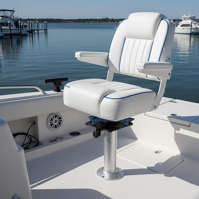 Smooth 360-Degree Boat Seat Swivel with Steel Construction(1PC) | 5 1/4" Bolt Pattern, Compact Size for Boat Seats, Bar Stools, Counter Stools.