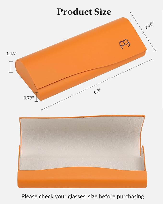 Slim Glasses Case, Reading Glasses Case, Portable Hard Shell Protective Eyeglasses Case with Magnetic Closure for Travel