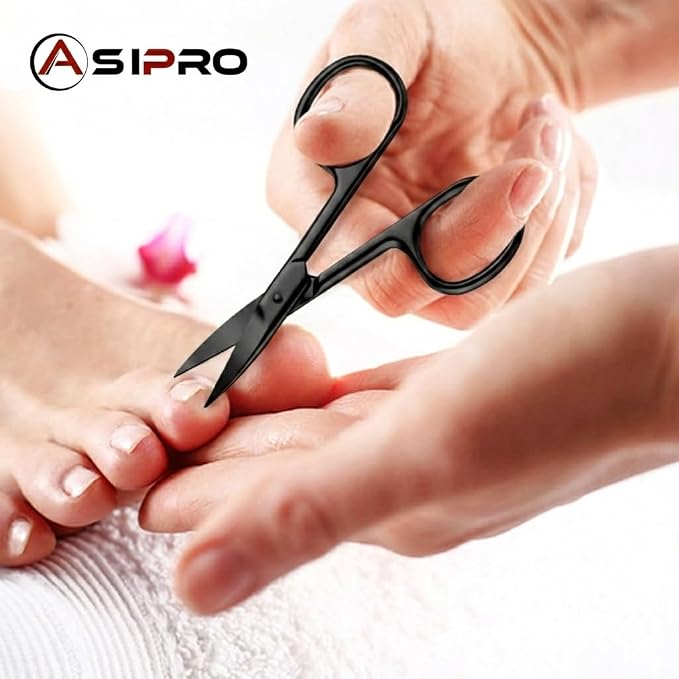 Nail Scissors for Women & Men with Pouch Manicure Gifts Scissors for Nails Toenail Scissors Adults Tijeras para Uñas Fingernail Scissor Toe Nail Scissors Curved