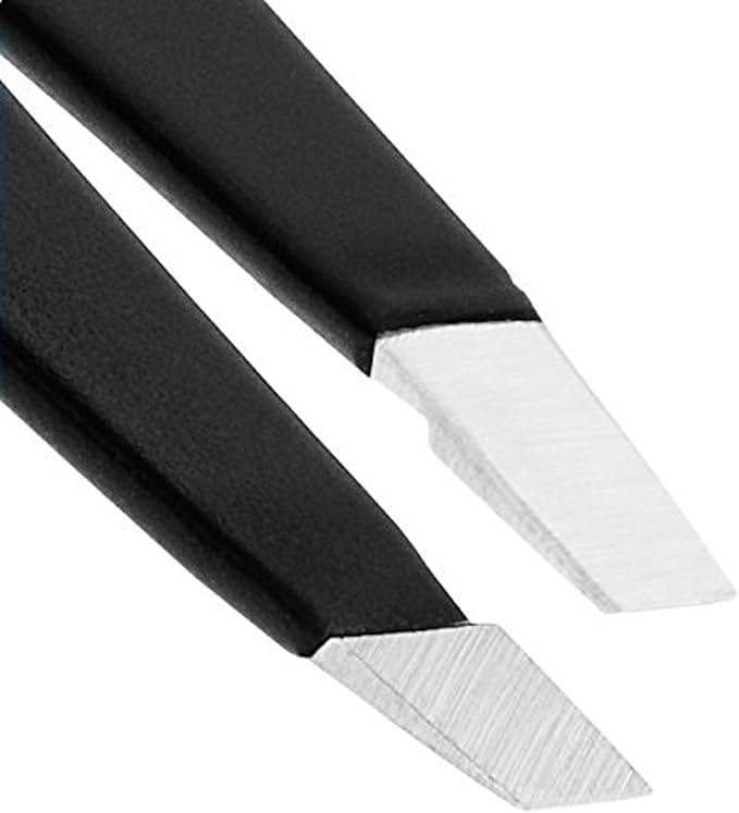 Eyebrow Tweezers Women Facial Hair, Stainless Steel Facial Hair Removal Precision Tweezer for Men & Women in Black, Slanted Tip Eyebrow Plucker for Easy Plucking, Professional Tweezers by AURAY (5)