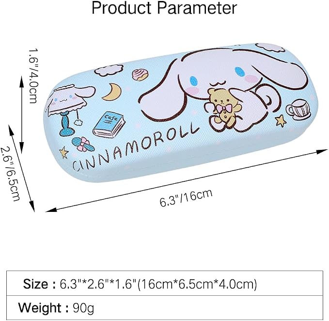 PERFECTSIGHT Hard Shell Eyeglasses Case, Kawaii Protective Glasses Case for Kids, Cute Eyeglass Case for Women Men Girls