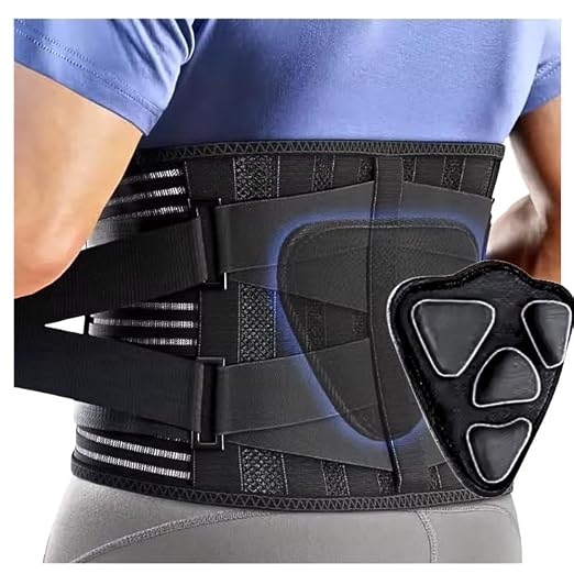 Back Brace for Men & Women - Lower Back Support Belt for Sciatica, Bulging Disc & Pelvic Pain Relief - Adjustable Lumbar Support Brace for Work, Sleeping & Everyday Use - Faja para Espalda y Ciática (Large)