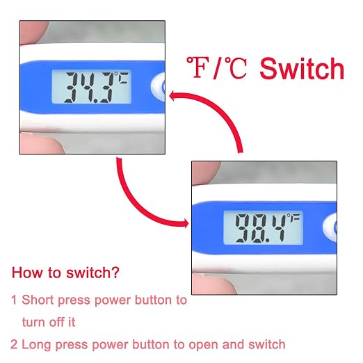 Digital Thermometer，BESTWYA Thermometer for Adult (A, Pack of 4) | Flexible Tip Accurate LCD Reading Oral, Rectal or Under Arm Use