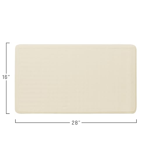 Rubbermaid Commercial Products Safti-Grip Bath Mat, Large, White, Suction-Backed, for Commercial/Residential Use for Home/Hotel/Shower/Bathtub