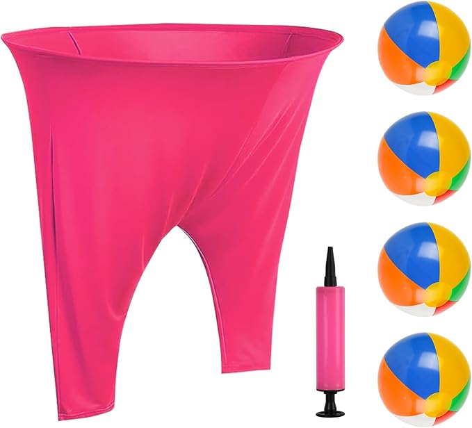 Granny Pants Yard Game, Granny Pants with Bouncy Balls & Pump, Giant Pants Outdoor Game & Big Pants Ball Catch Game, Granny Pants Game for Kids & Adults, Perfect for Family Reunion Games