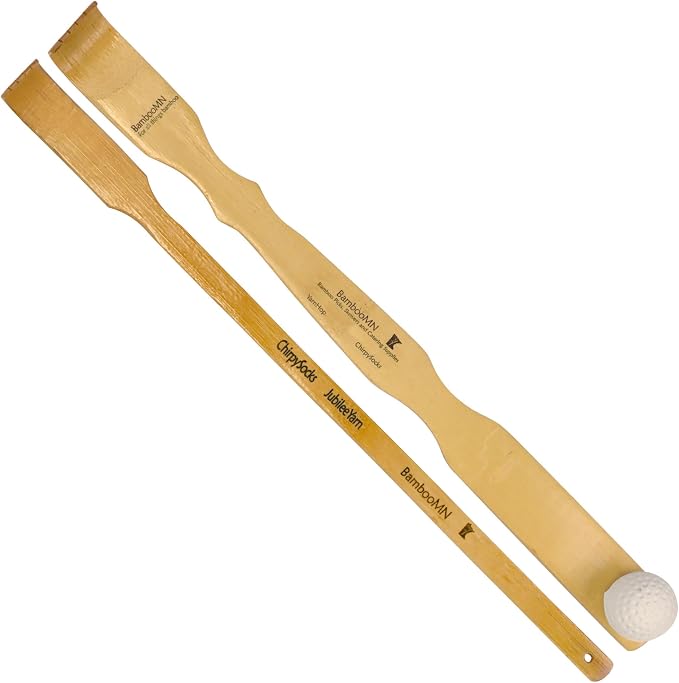 BambooMN Massager Tool, 10x Bamboo Mallet Bonger Backscratcher (Set of 10)
