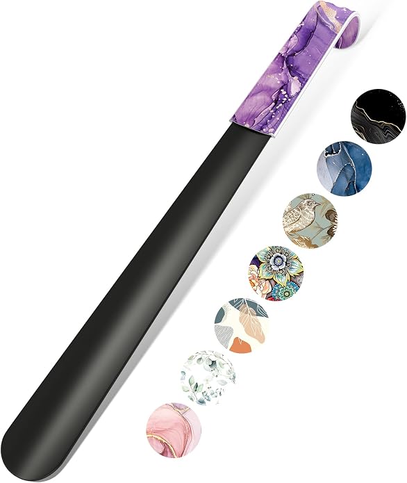 16.5 Inch Long Handle Shoe Horn for Seniors Men Women Kids, Metal Shoe Horns for Boots