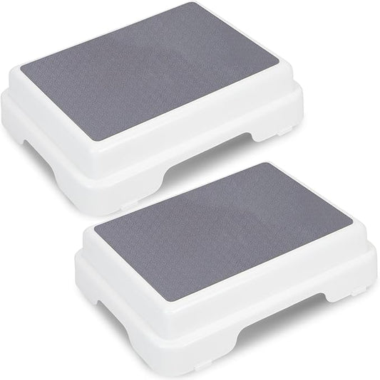 Vive Bath Step Stool (4.5") - Slip Resistant, Stackable, Indoor/Outdoor - Safety Stepping Stool Bathroom Aid for Adults, Handicap, Elderly, Seniors, Bathtub, High Beds, Kitchens - Nonslip