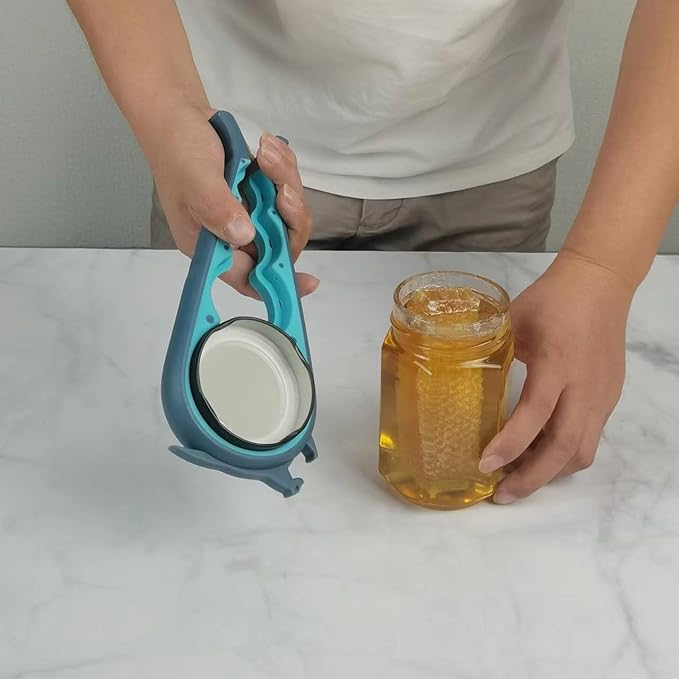 Latest Jar Opener and 5 in 1 Bottle Opener with Rubber Jar gripper Pad Ideal for Seniors with arthritis Weak Hands and Low Strength