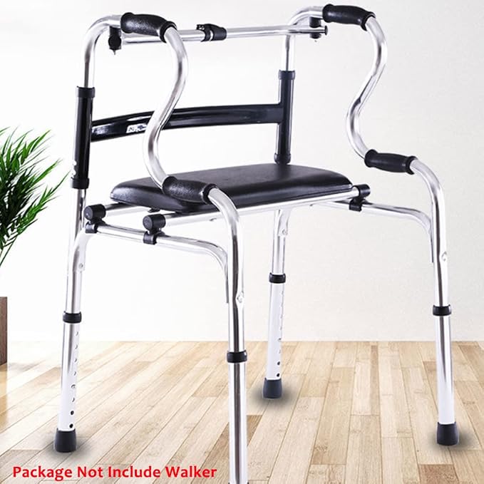 Walker Rest Seat for Attachable Seat Folding Walker, Maximum Weight Capacity of 250 Pounds, Adjustable Range:20"~24" (B)