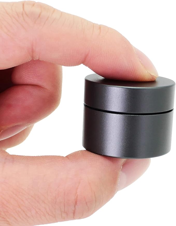 Portable Daily Pill Case, Heavy Duty Aluminium Alloy Round Pill Box, Waterproof Travel Pill Organizer, Pocket Purse Medicine Vitamin Holder EDC Container for Outdoor Camping Working