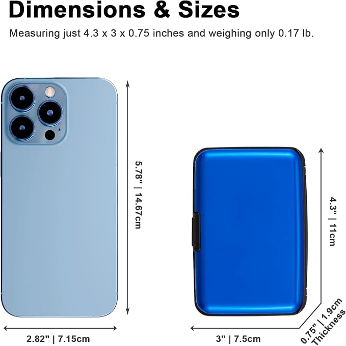 Credit Card Holder Small RFID Blocking Wallet Business Metal Slim Mini Aluminum Hard Case for Women Men