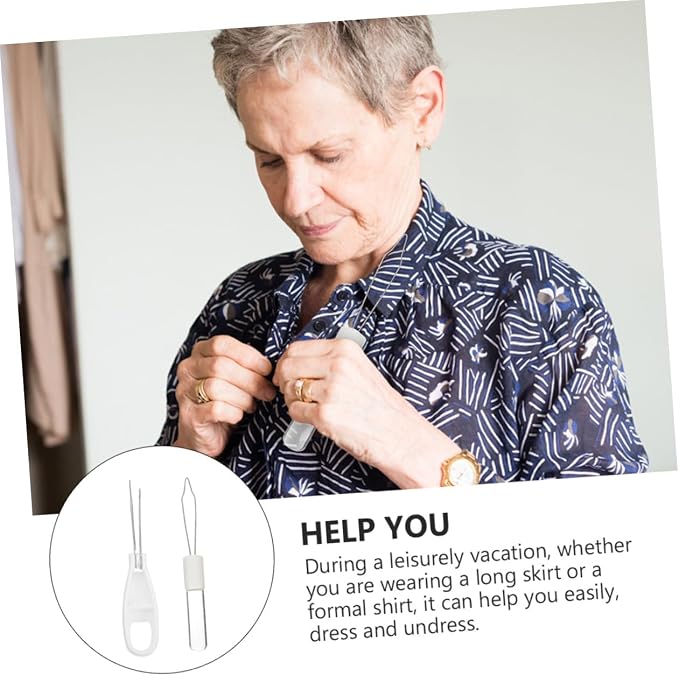 PartyKindom 4pcs Pants Zipper Puller for Dresses Button Assist Device Comfortable Handle Hooks for Seniors