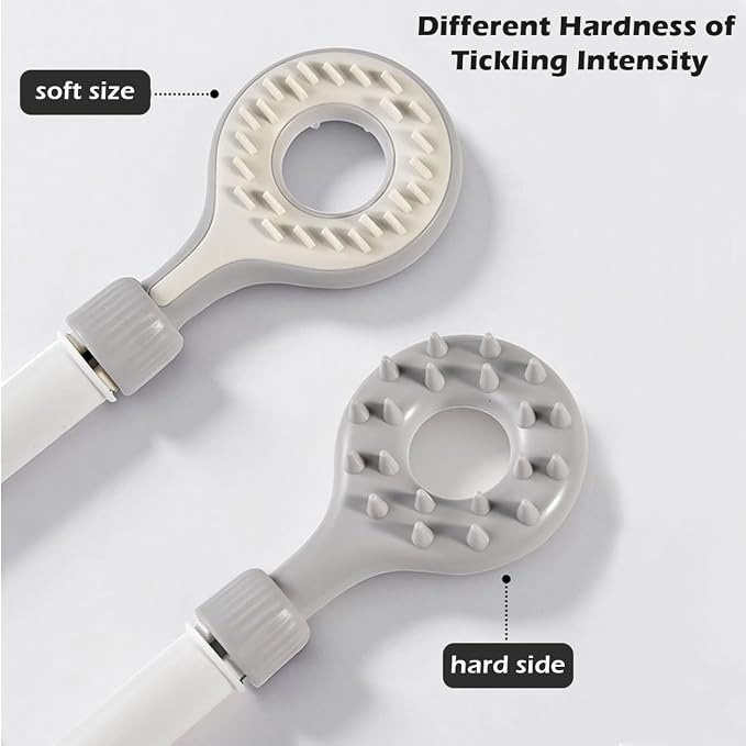 Back Scratcher for Adults | Back Itch Relieve | Donuts Extendable Scratcher for Men Women Portable and Lightweight White 18inch