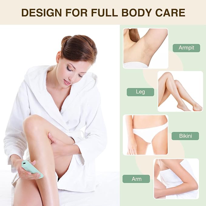 Bikini Trimmer for Women, Electric Razors for Women, IPX7 Waterproof&Easy Cleaning, Ceramic Blade,Rechargeable Pubic Hair Trimmer Womens,Gifts for Women,Green