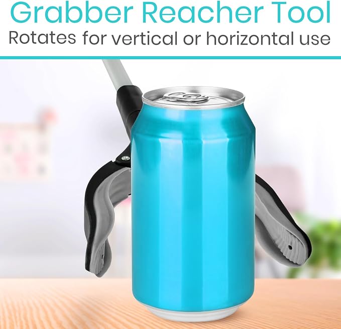 Vive Reacher Grabber 32" - Extra Long Mobility Aid - Rotating Hand, Heavy Duty Grip Arm - Reaching Assist Tool for Trash Pickup, Litter Picker, Garden Nabber, Disabled, Handicap Arm | Duty Grip Arm - Reaching Assist Tool for Trash Pickup, Litter Picker...