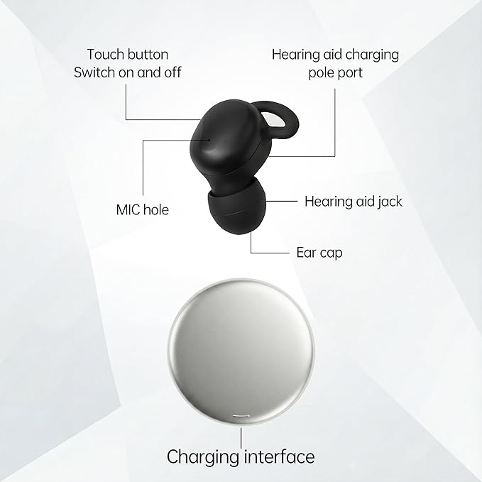 Hearing Aids for Seniors, Hearing Amplifiers with App Control, Rechargeable Hearing Aids for Adults, 16 Channel, Noise Reduction, OTC Hearing Aids for Mild to Moderate Hearing Loss