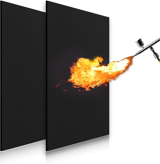FLASLD 2Pack Welding Blanket 9×12 inch Fireproof Mat Heat Resistant Material Up To 1800°F Flame Retardant Fabric Carbon Felt for Grill Stove Pit Soldering Welders Plumbers
