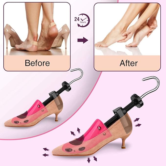 eachway Shoe Stretcher Shoe Trees,Adjustable Length & Width for Men and Women(for M's Us6.5-10; Wm's Us10-13.5)