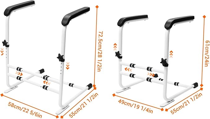 Stand Assist Aid for Elderly/Disabled, Removable Couch/Chair Lift Assistance Stand Up Devices-6 Levels Adjustable Height, Help Standing Aids & Supports, Up to 450 Lbs, White