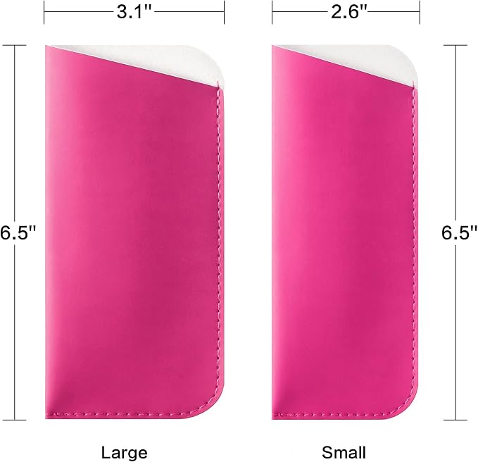 TRIUMPH VISION 3 Pack Reading Glasses Pouch Soft Case Eyeglass Sleeve Slim | Alternative to Bulky Case in bag, Lightweight Lined Padded Protect Optical lens Slip in, Cute Pattern Portable for Daily Use