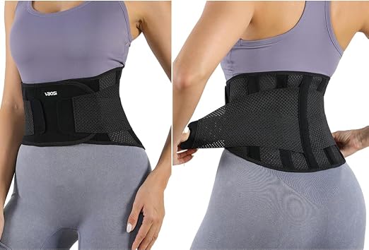 Lightweight Back Brace for Lower Back Pain Women Men, Adjustable Lumbar Support Waist Support Brace for Women Lower Back Pain Relief Products, Hip Belt Waist Belt Sciatic Nerve Brace for Women Men (Black, XX-Large)