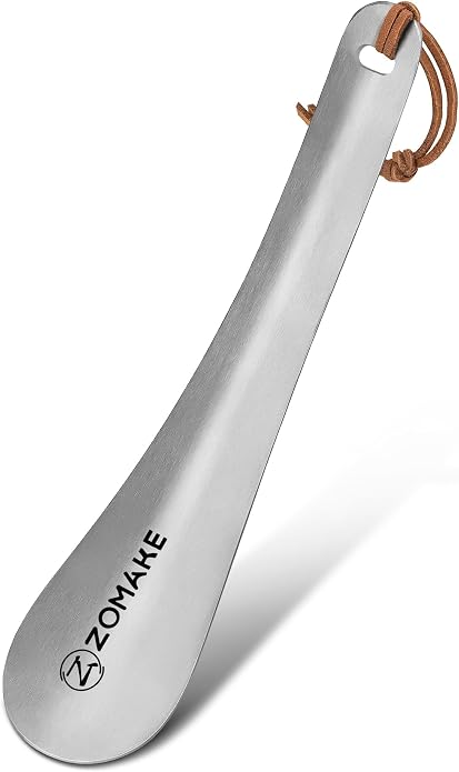 ZOMAKE Metal Shoe Horn, Small Travel Shoehorn for Men Women Kids, 5.9''/7.3''/7.5'' Portable Shoe Spoon Helper