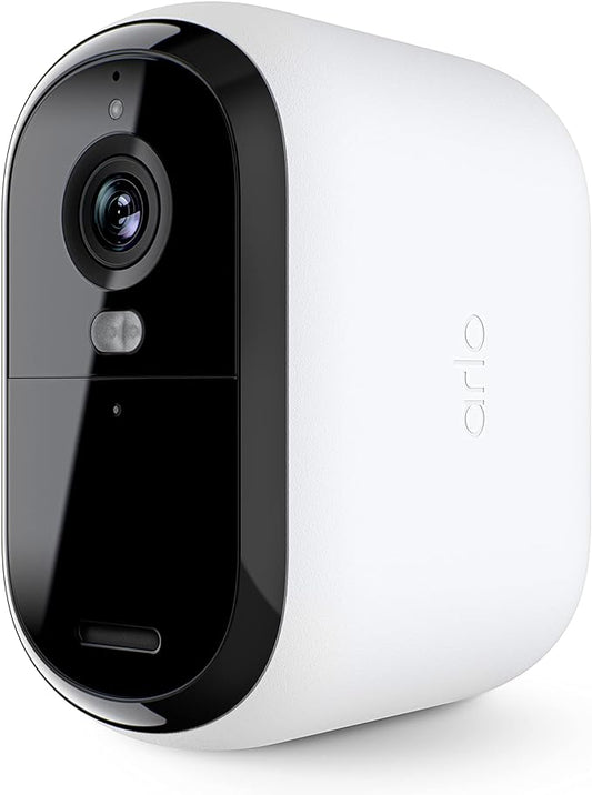 Arlo Essential XL Security Camera 2K | Indoor - Outdoor | 2nd Gen | 4X Longer Battery | Wire-Free with Spotlight, 2-Way Audio, Color Night Vision, Live Stream, Motion Activation, Notifications-White