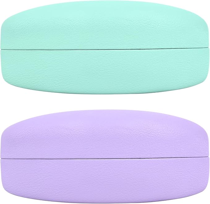 CHZZMS 2 PACK Large Hard Shell Sunglasses Case, Protective Case For Sunglasses and Eyeglasses