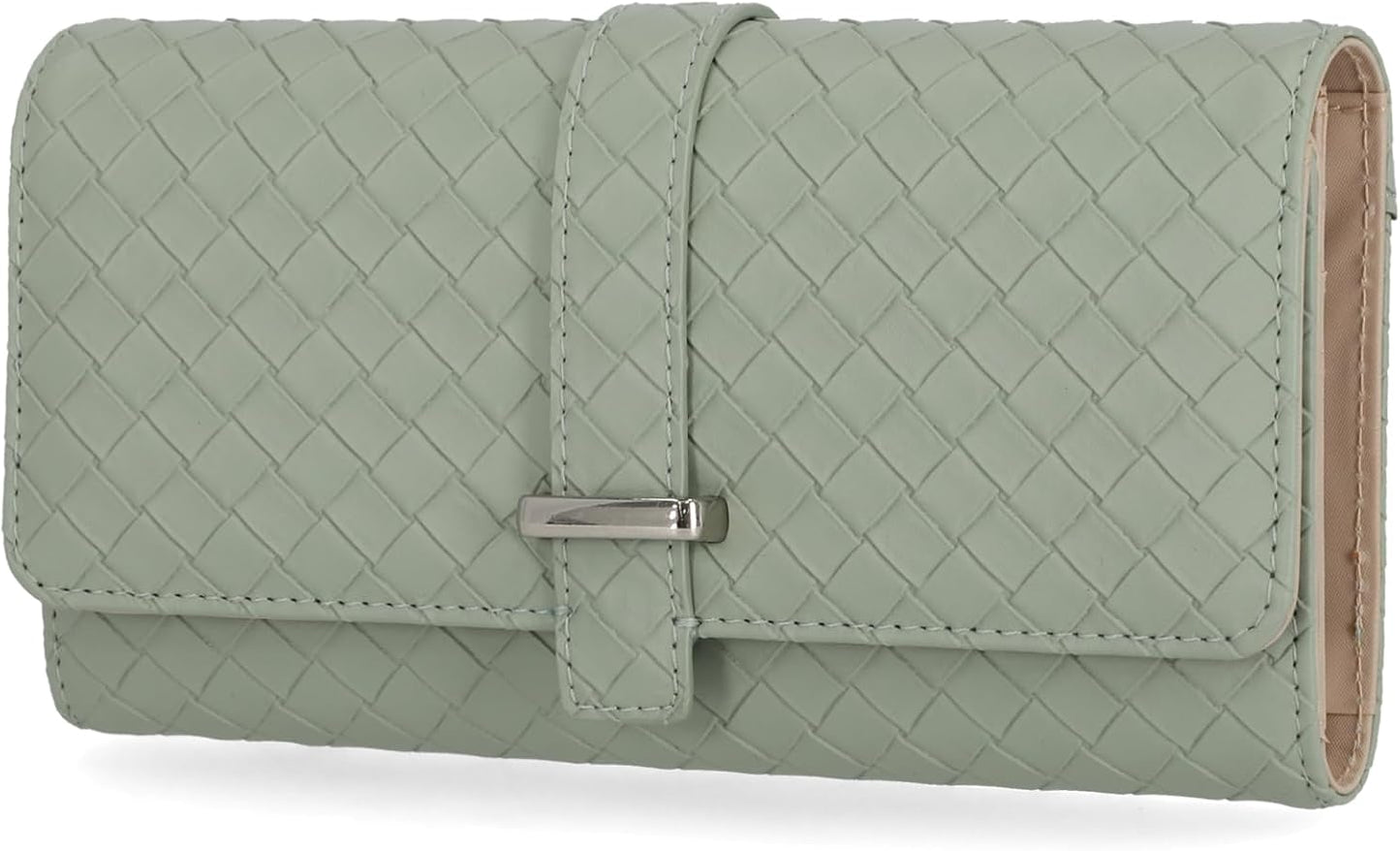 Mundi File Master Womens RFID Blocking Wallet Clutch Organizer With Change Pocket