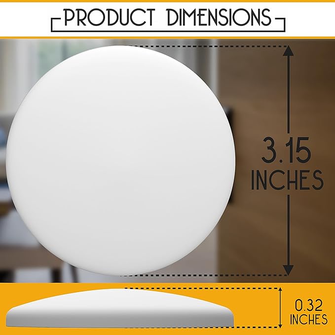 Door Stoppers - Large 3.15" (8 Pack) - Door Stoppers for Wall with Strong Back Adhesive - Quiet and Shock Absorbent Silicone Wall Protectors from Door Knobs - Protects Every Surface - White
