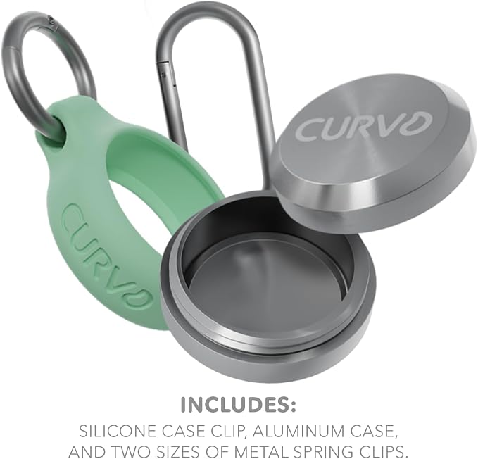 CURVD Premium Carrying Case Durable Travel Keychain Container, Medicine Pill Organizer, Travel Pill Box, Small Waterproof Holder for Pills, Earplugs, Compatible with Loop, Vibes & Eargasm (Pack of 2)
