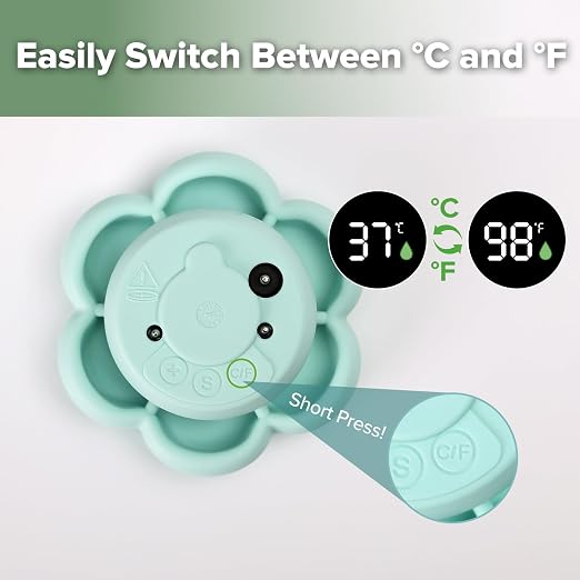 Haakaa Silicone Baby Bath Thermometer – Water Temperature Thermometer for Baby Safety, Floating Infant Bath tub Temp Thermometer for Newborns & Toddlers- Flower