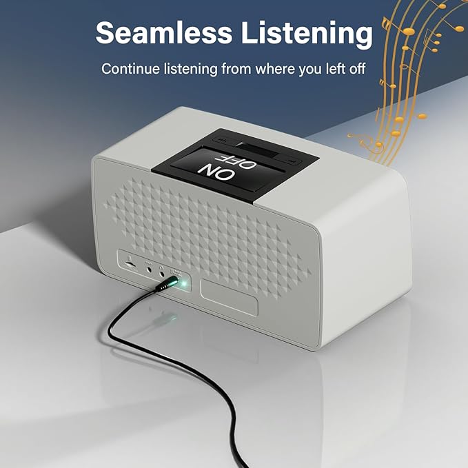 Simple Music Player for Seniors, Audiobook Player Easy to Use with Large Button for Elderly with Dementia, Blind, Alzheimer's, No Need WiFi/Bluetooth, with 32GB TF Card, Gray